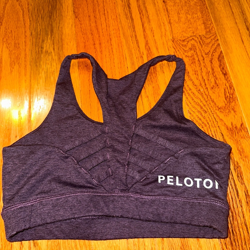 Peloton Dark Purple Racerback Sports Bra